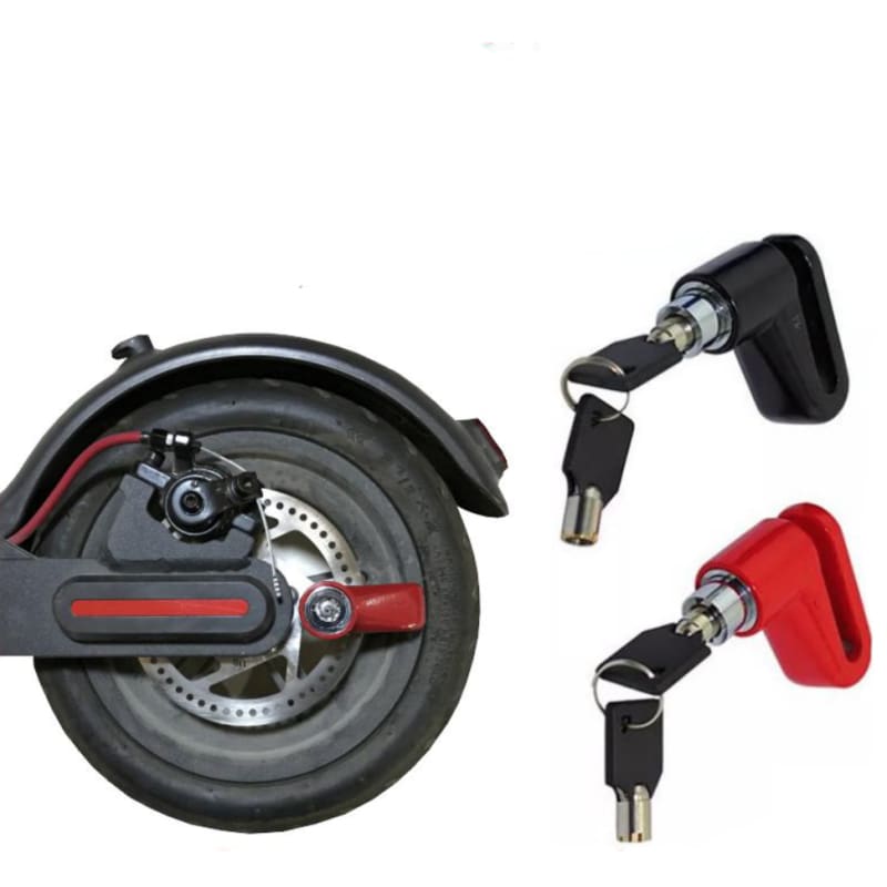 Accessoire trottinette électrique GENERIQUE Freins à disque de roue antivol  avec fil pour Trottinette électrique Xiaomi Mijia M365 - Rouge